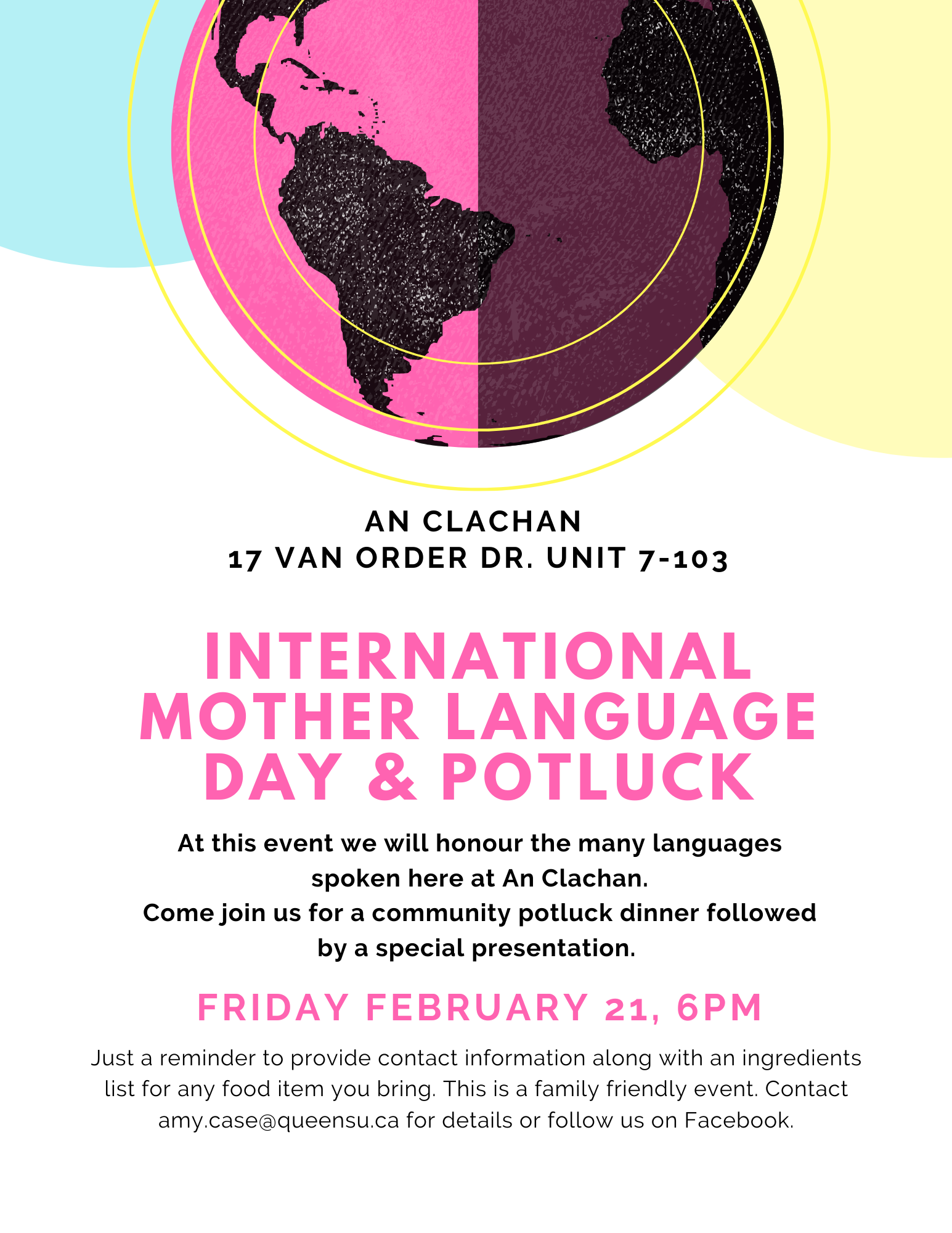 International Mother Language Day Potluck Community Housing