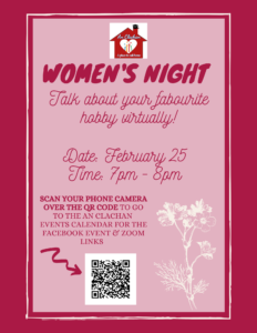 Virtual Women's Night - February 25 at 7pm - link to Facebook event